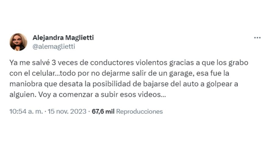 Alejandra Maglietti denuncia