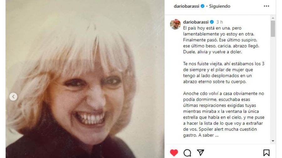 Muerte mamá Dario Barassi