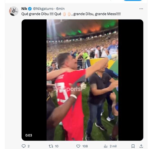 Las reacciones de los famosos al incidente en el partido de Argentina-Brasil 