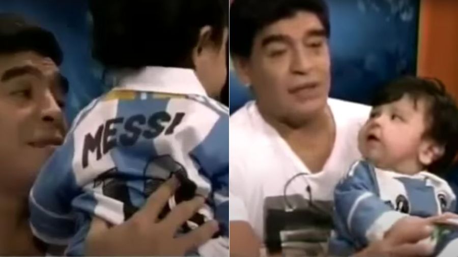 Diego Maradona y Dieguito Fernando