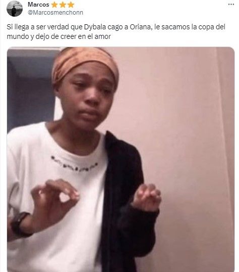 Memes sobre Oriana Sabatini y Paulo Dybala