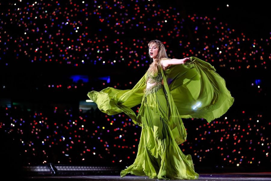 Taylor Swift performs onstage at the Nilton Santos stadium in Rio de Janeiro on Nov. 17.