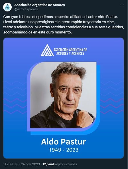 Aldo Pastur falleció