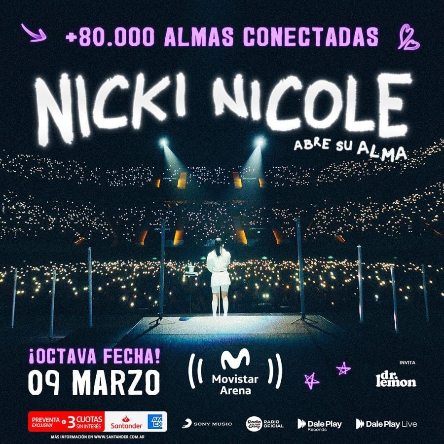 Nicki Nicole anunció su octava fecha en el Movistar Arena