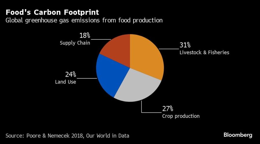 Food's Carbon Footprint | Global greenhouse gas emissions from food production