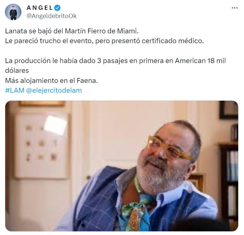 Jorge Lanata no asistirá a los Martín Fierro Latino