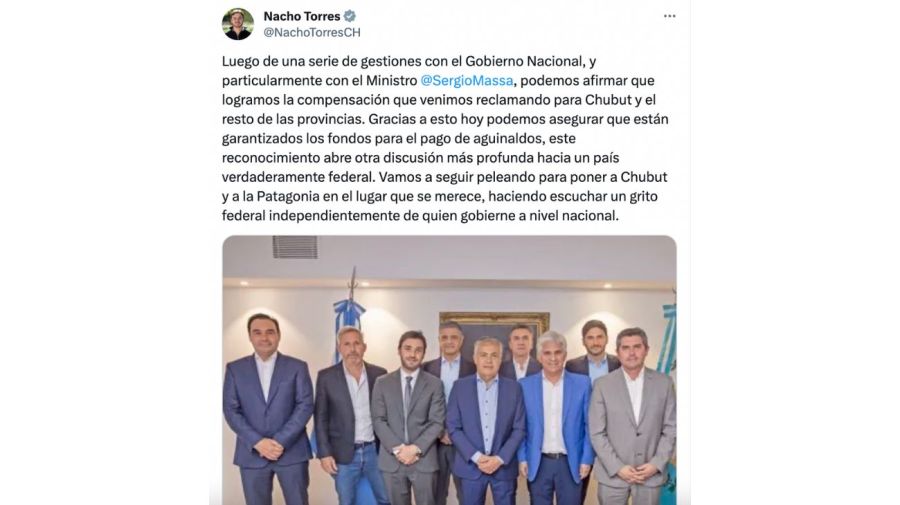 El gobernador electo de Chubut confirmó que “está garantizado” el pago de aguinaldos en Chubut tras la intervención de Sergio Massa