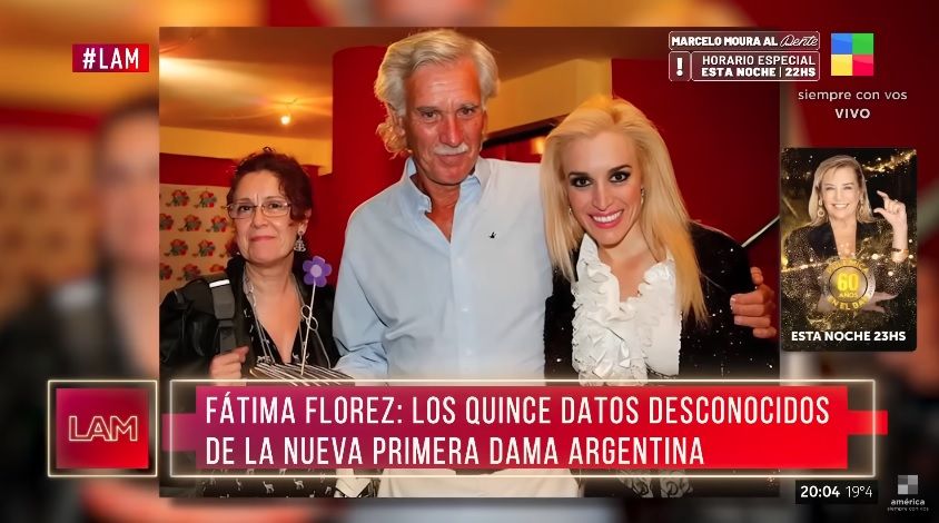 Fátima Florez y su familia en LAM