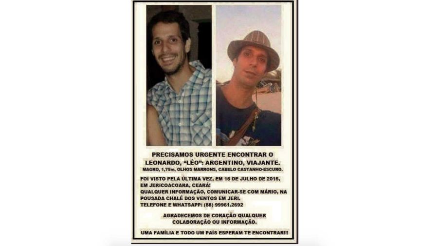 Leonardo Iudicello, de 30 años, desapareció en Brasil en 2015 20231129