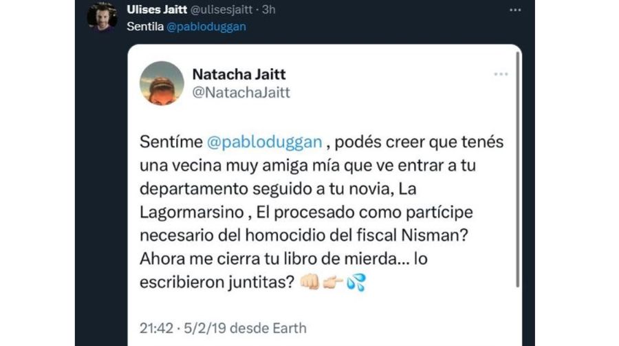 Ulises Jaitt contra Pablo Duggan por Natacha Jaitt