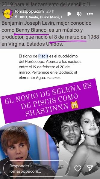 Selena Gomez presentó a su nuevo novio que tiene algo en común con Justin Bieber