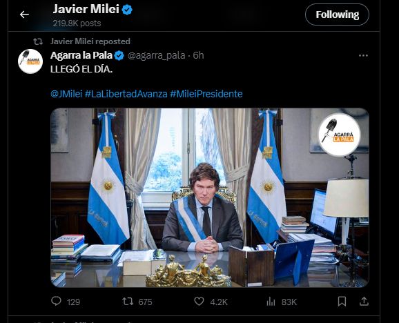 Javier Milei Twitter