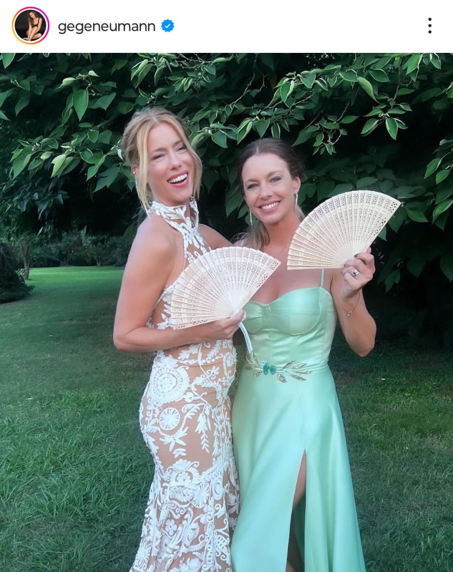 Verde menta: el color que unió a los vestidos de las damas de honor de Nicole Neumann en su espectacular boda campestre