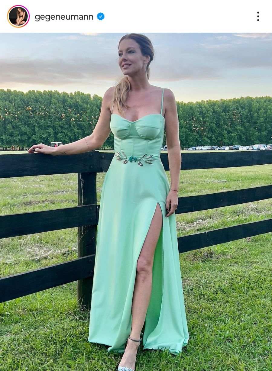 Verde menta: el color que unió a los vestidos de las damas de honor de Nicole Neumann en su espectacular boda campestre
