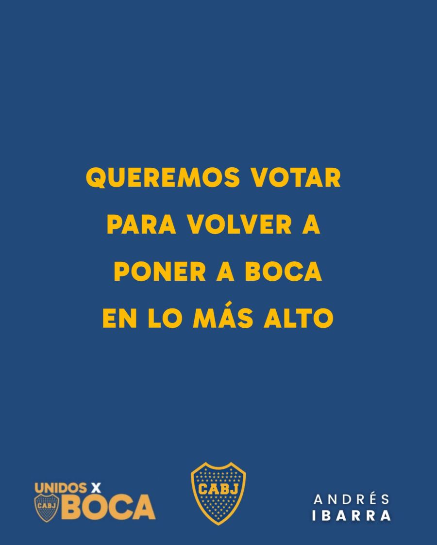 Andrés Ibarra Elecciones en Boca