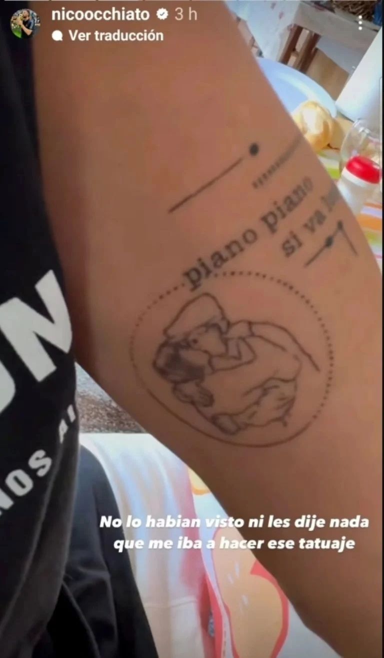 La tierna reacción de los abuelos de Nico Occhiato a su tatuaje que se volvió viral