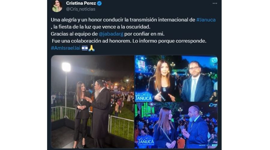 Cristina Perez en la TVP