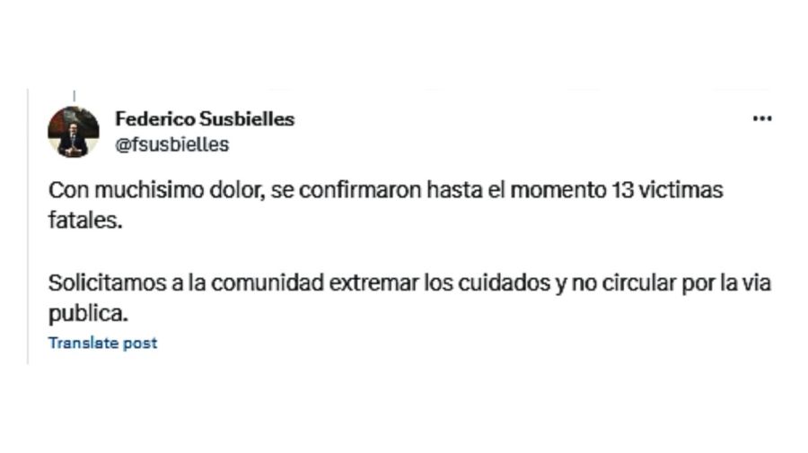 Federico Susbielles tormenta en Bahía Blanca 20231216
