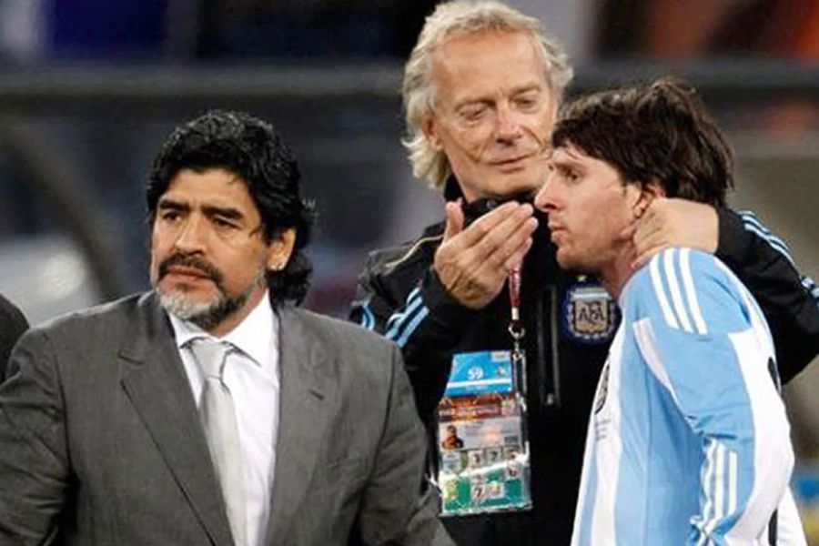 Maradona, Signorini y Messi