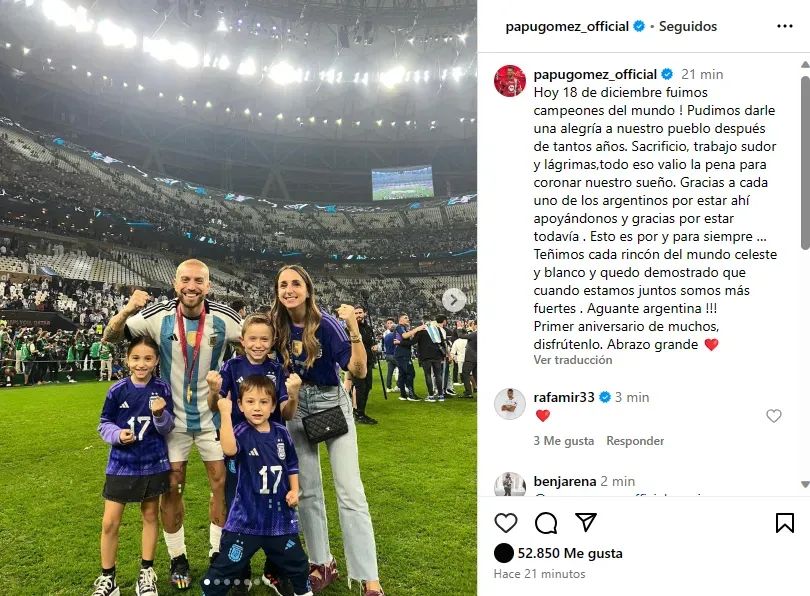Alejando Gómez Selección Argentina Qatar 2022