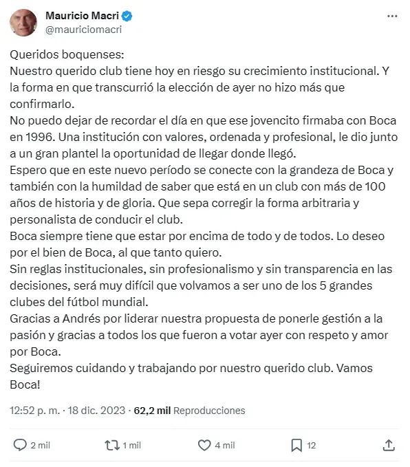 Mauricio Macri Boca Juniors