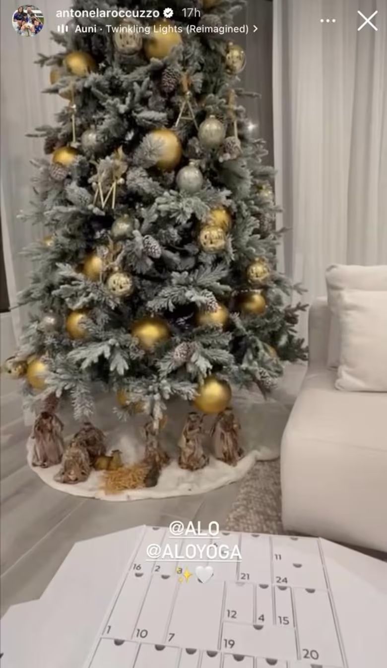 Antonela Roccuzzo mostró la decoración navideña de su casa 