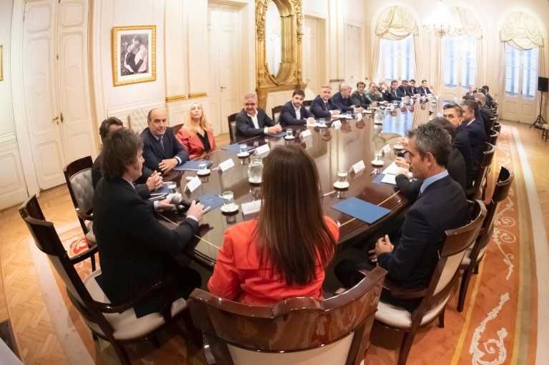 Reunion de gobernadores con el presidente Javier Milei en Casa de Gobierno.