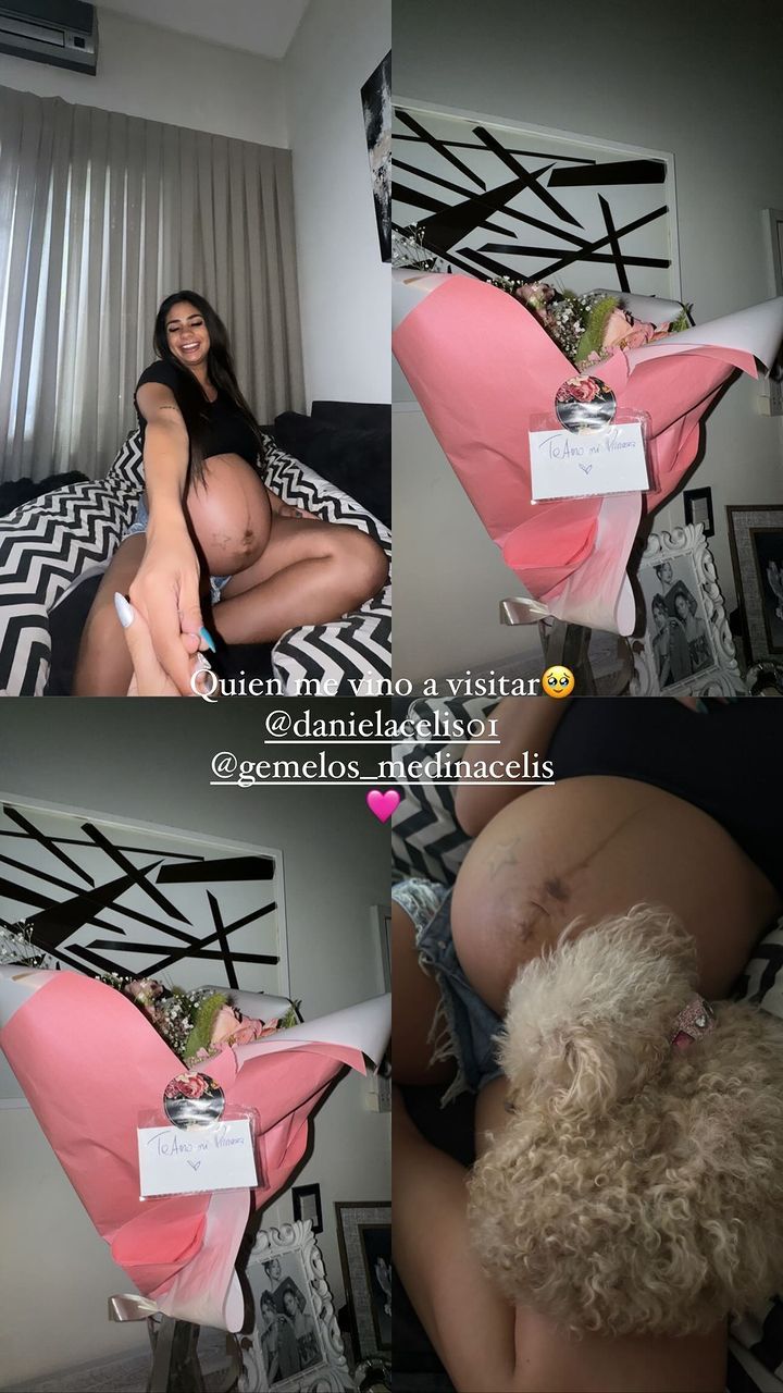 Daniela Celis fue a visitar a Julieta Poggio tras el accidente y mostró cómo avanzó su embarazo