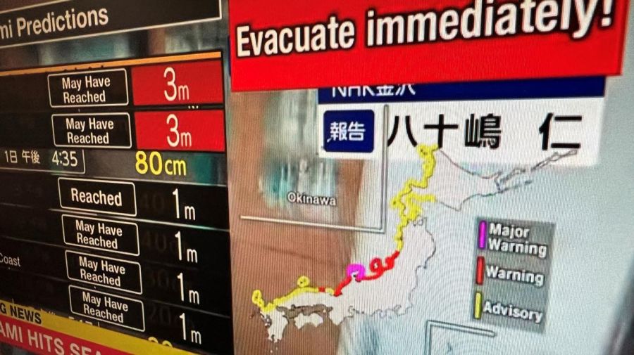 Terremoto en Japón con alerta de tsunami