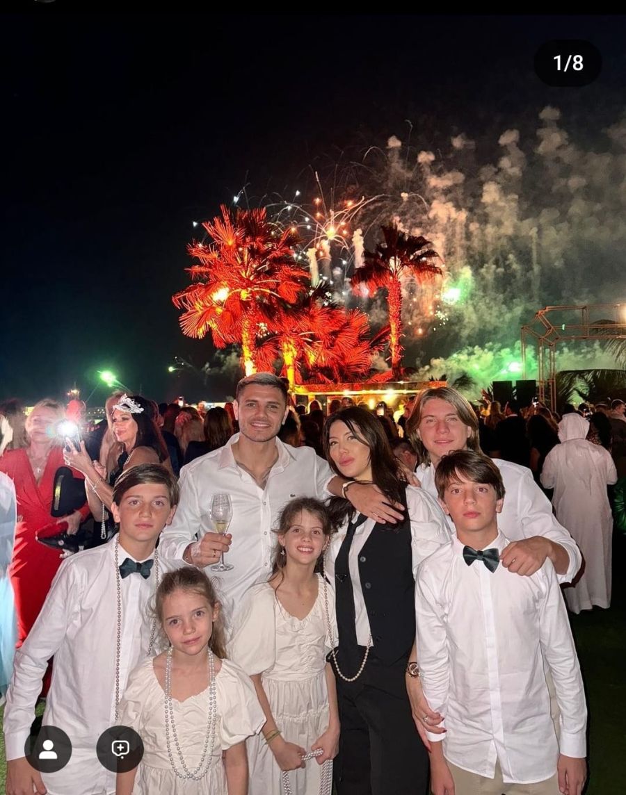 Wanda Nara y su familia