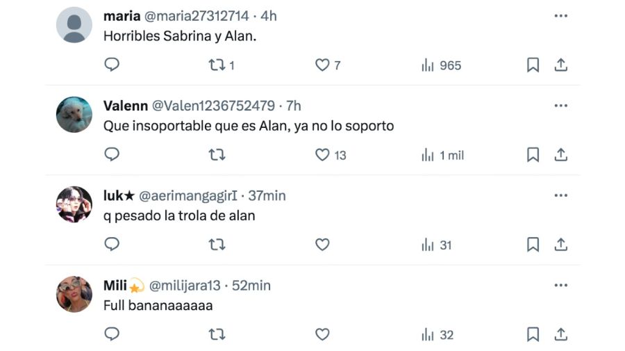 Alan Simone apuntó contra Rosina Beltrán por sus coqueteos y generó repudio en la red: 
