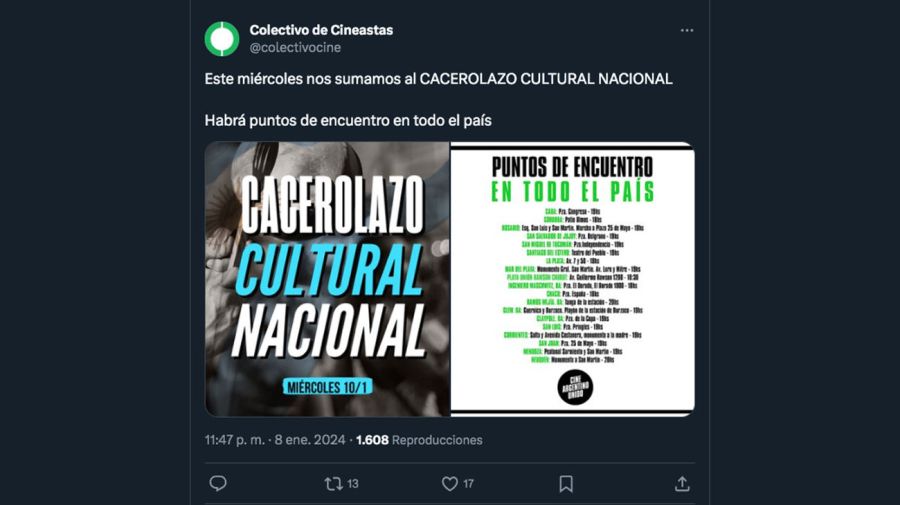 Cacerolazo cultural.