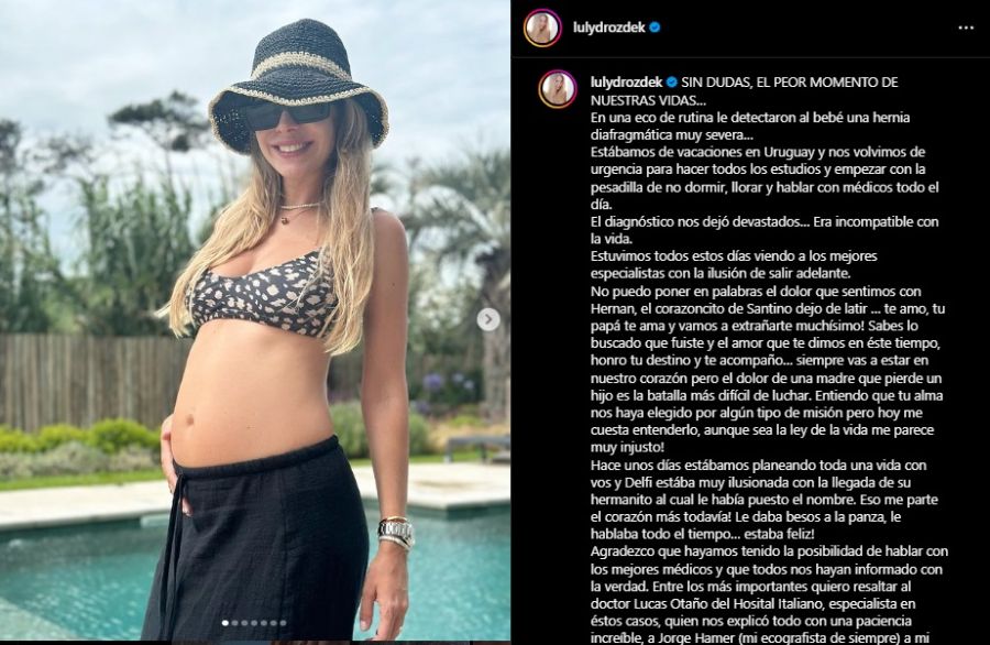 Luly Drozdek anunció que perdió su embarazo