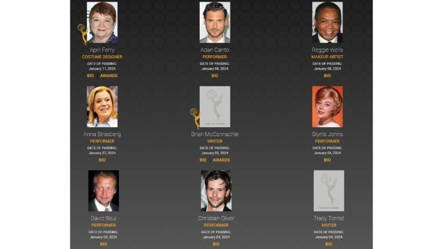 In Memoriam pagina web Emmy 2024