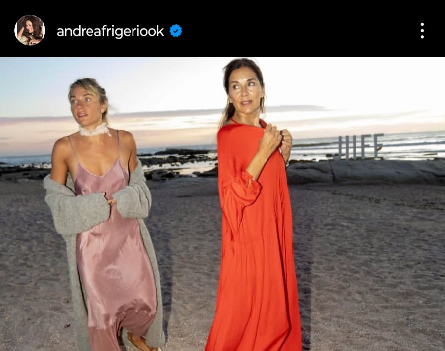 Andrea Frigerio y su hija se lucen con sus maxivestidos playeros en el Festival de Cine de José Ignacio