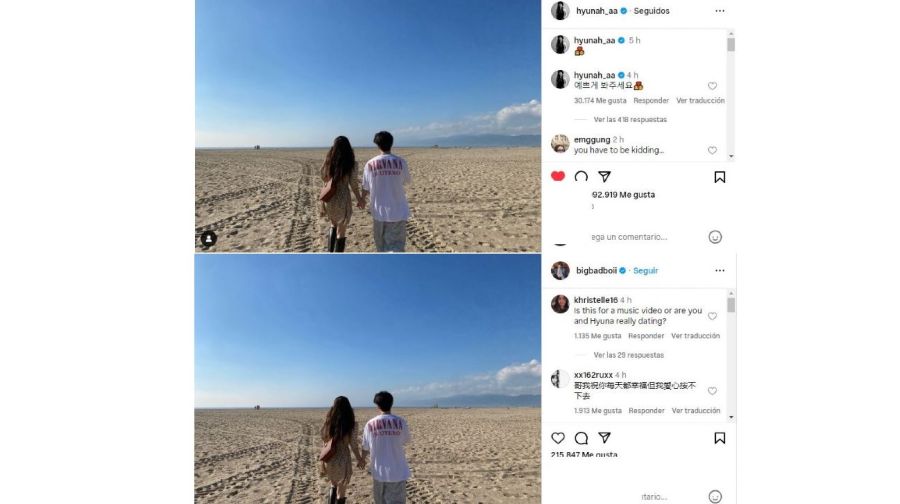 HyunA y Yong Junhyung foto playa