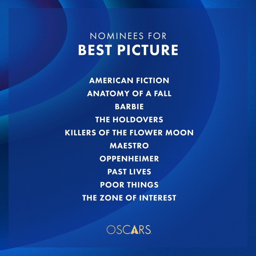 Las nominaciones de los premios Oscar 2024