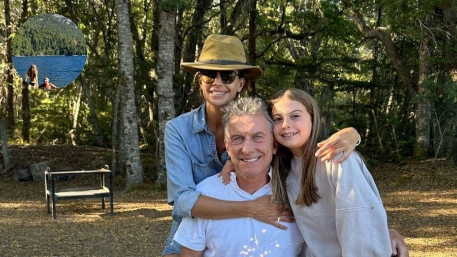 Juliana Awada con Mauricio y Antonia Macri 