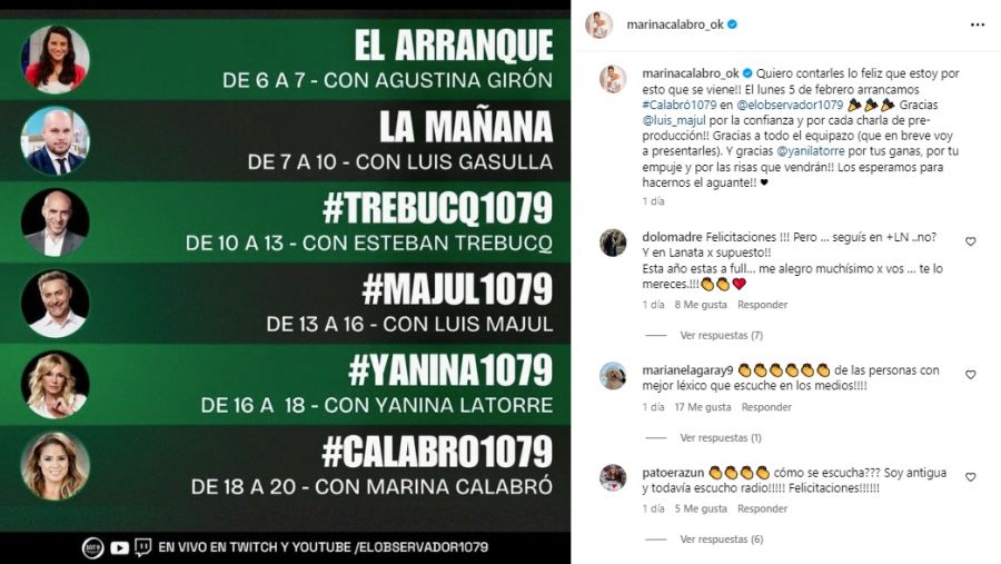 Marina Calabró sobre su llegada a El Observador