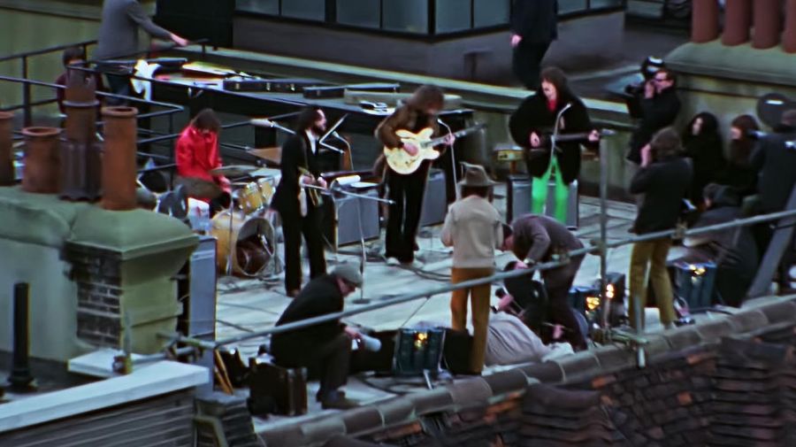Beatles tocando en la Azotea