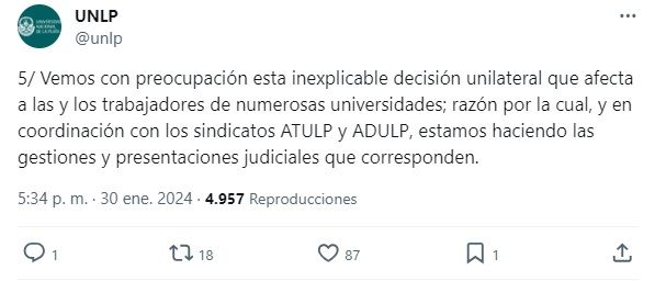 Universidad Nacional de La Plata 20240130