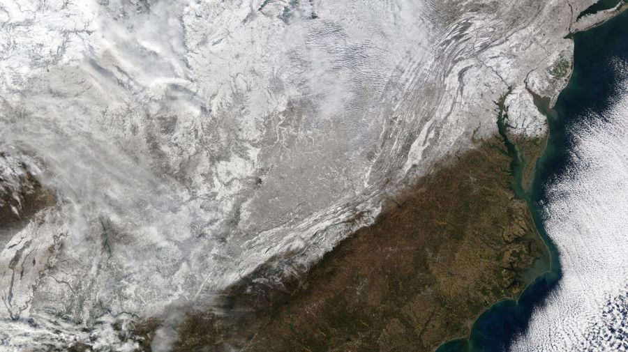 Tormentas de nieve sobre los Estados Unidos vistas desde los satélites