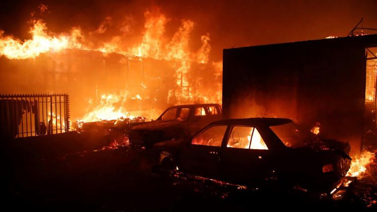 Las fotos de los incendios en Chile son apocalípticas.