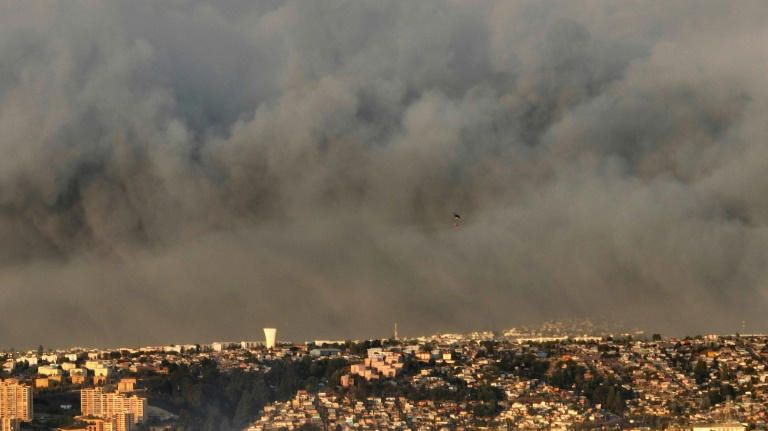 Las fotos de los incendios en Chile son apocalípticas.