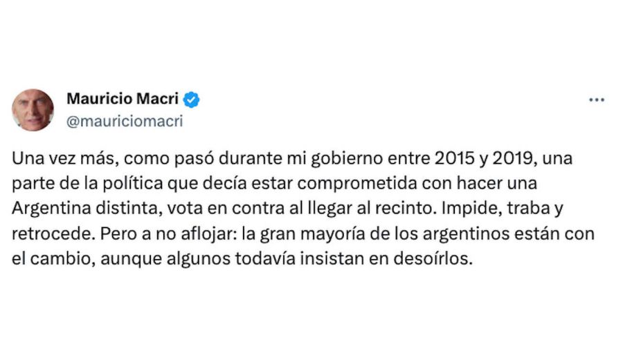 Mauricio Macri Tweet 20240206