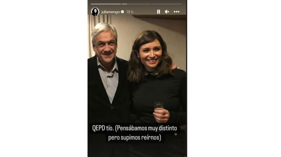 Julia Mengolini despidió a Sebastián Piñera