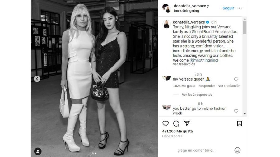 Donatella Versace y NingNing