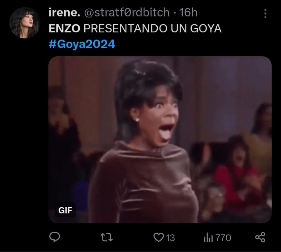 Memes de Enzo Vogrincic en los Premios Goya 2024