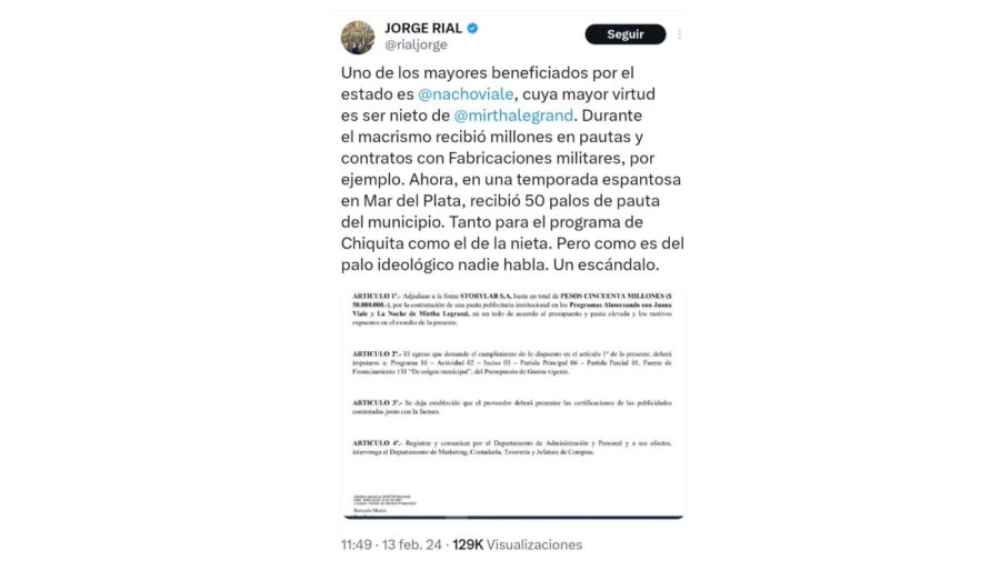 Jorge Rial contra Nacho Viale