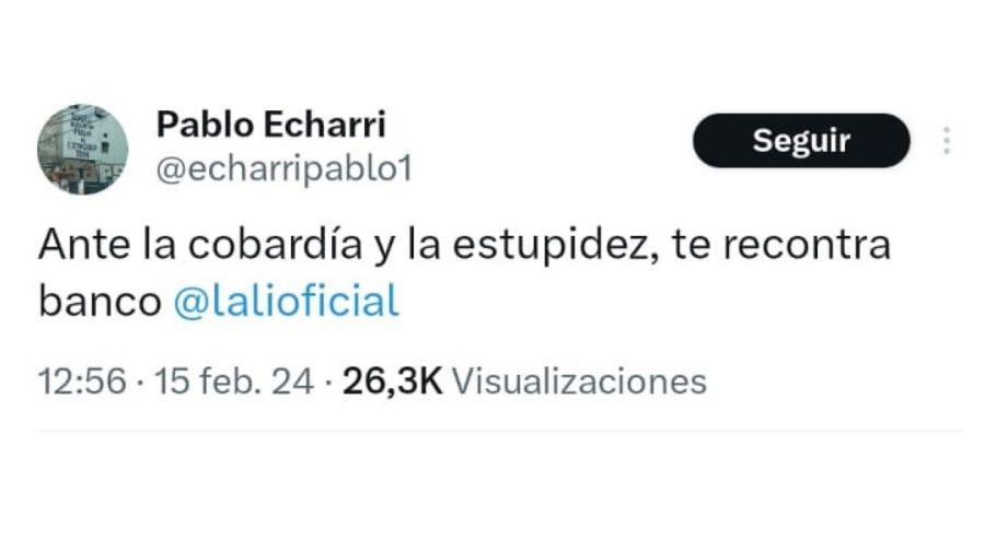 Pablo Echarri defensa a Lali Espósito
